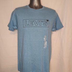 Levis Strauss & Co Light Blue Logo Short Sleeve T Shirt Mens Small NWT